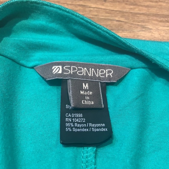 SPANNER green stretchy open cardigan - Picture 5 of 10